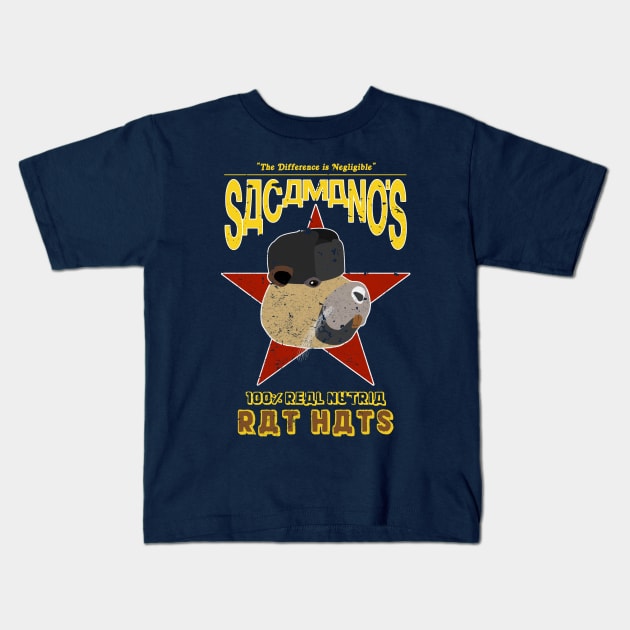 Sacamano's Rat Hats Kids T-Shirt by ModernPop